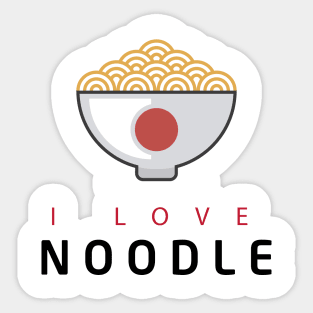 I Love Noodle Sticker